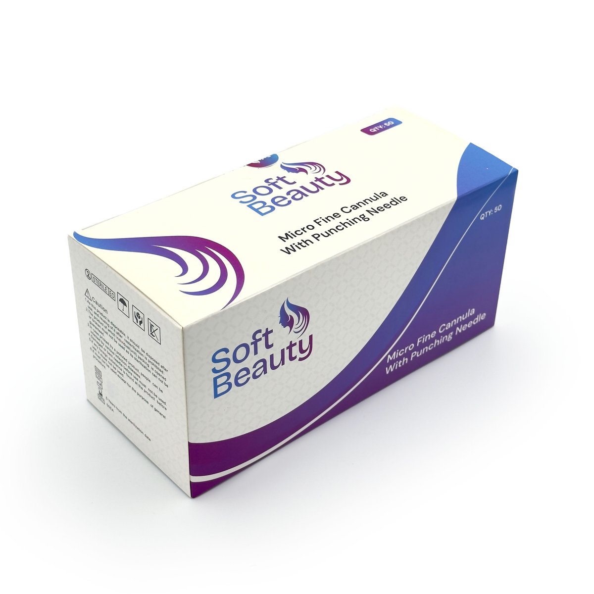 Derma Cannula /Blunt Tip Micro  Fine Cannula For Fillers  - 25GX70mm  -Pack  of  50/BOX -Soft Beauty