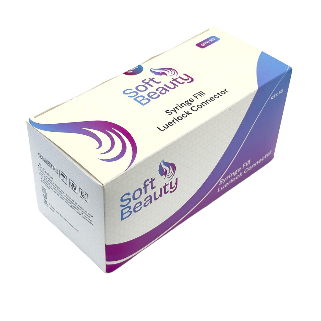 Syringe  Fill Connector Luer lock to Luer lock Adaptor - pack of ( 50/Box )-Soft Beauty  