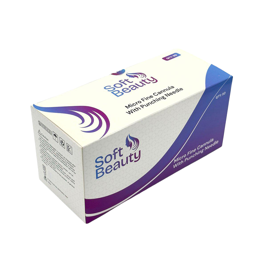 Derma Cannula /Blunt Tip Micro Fine  Cannula For Fillers  -22GX50mm - Pack of 50/BOX Soft Beauty  