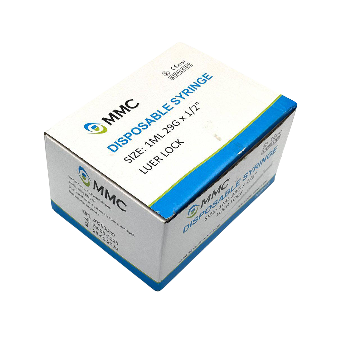 Disposable Syringes 1ML Luer Lock  - 29GX1/2” -(100/BOX)