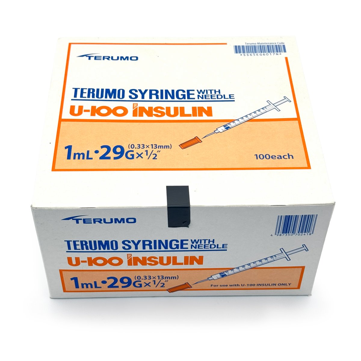 Terumo 1ml Insulin Syringes with needles  Disposables  -29Gx1/2”-100 PCS/BOX